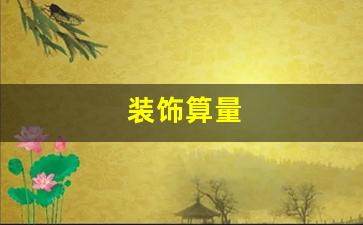 装饰算量的基础知识与实战技巧